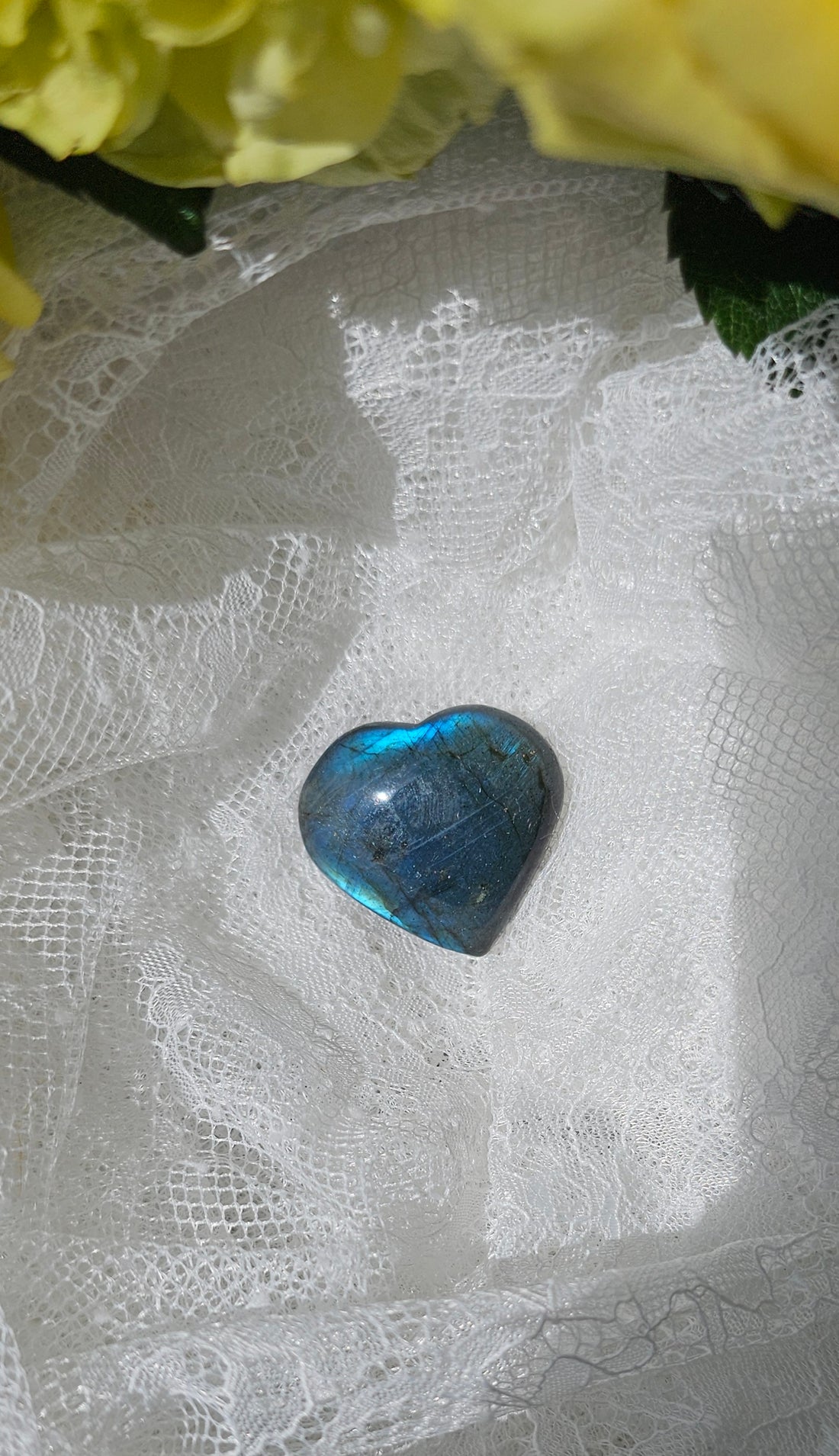 Heart-Shaped Labradorite Crystal