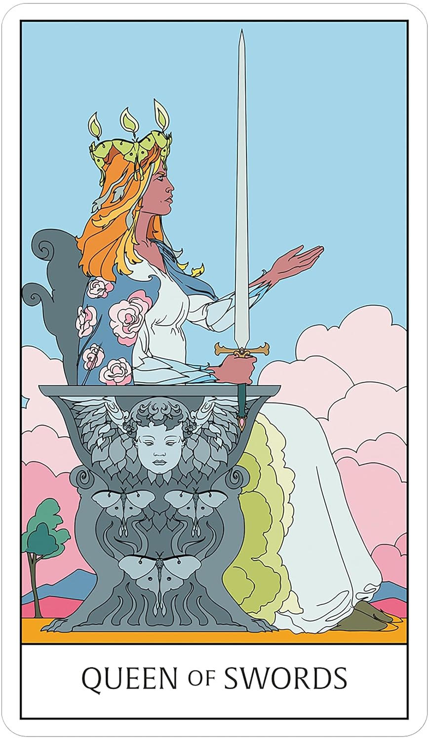 Tarot card featuring &