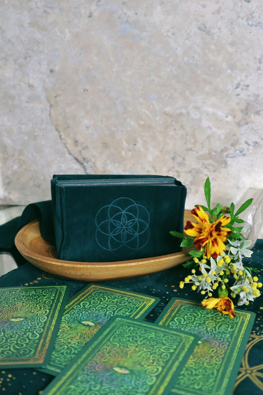 Card Satchel with green cover