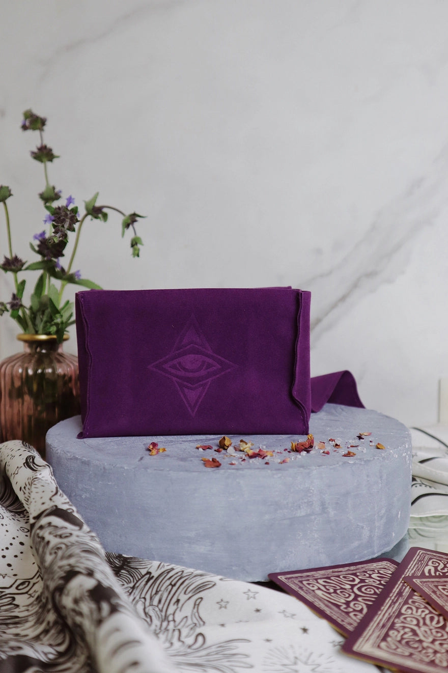 Card Satchel with purple cover