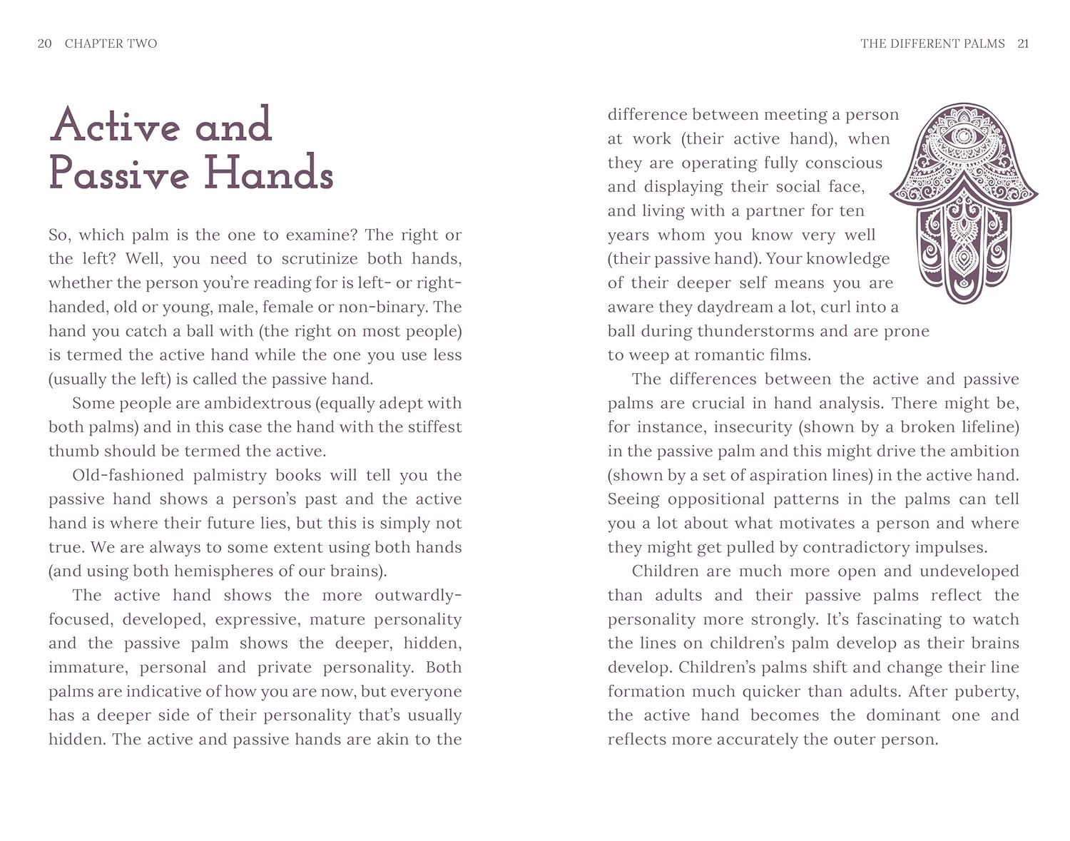 Palmistry: The Practice of Hand Reading (Sirius Hidden Knowledge) active and passive hands page