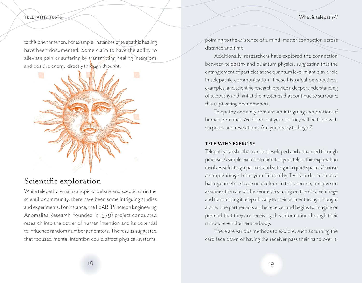 Telepathy Tests Book & Card Deck pages 18 and 19