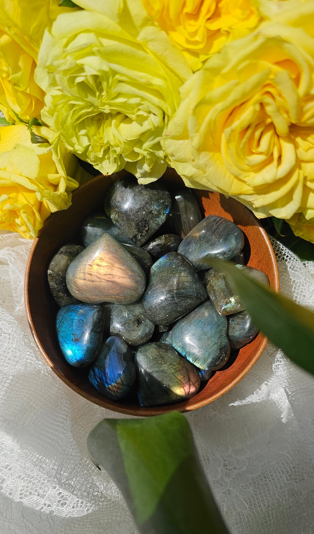 Heart-Shaped Labradorite Crystal
