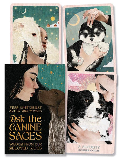 people with dogs on cards