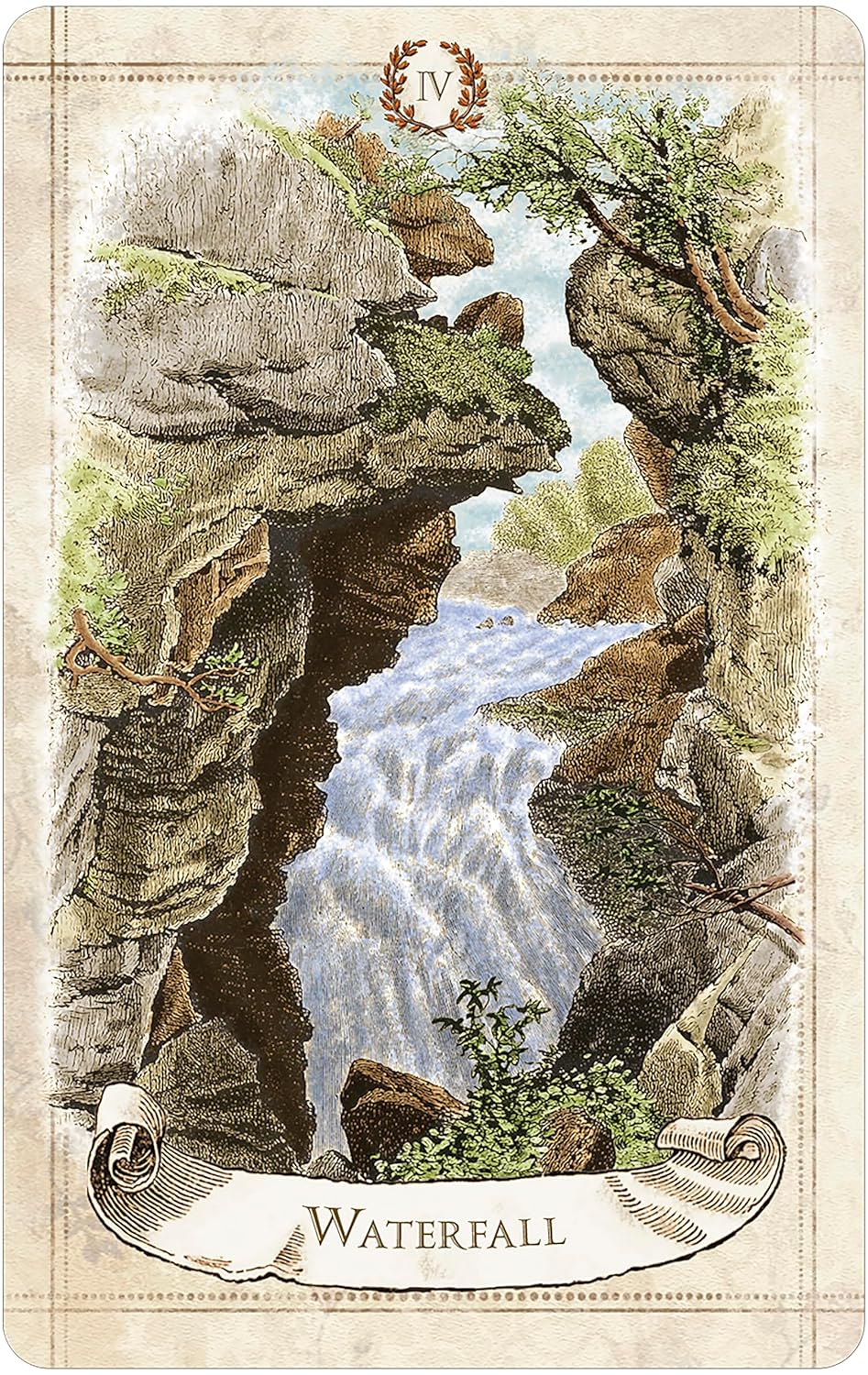 water fall and cliff