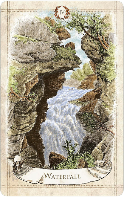 water fall and cliff