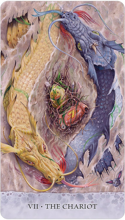 chinese dragons and rubber duck