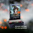 Halloween-themed oracle book with colorful cover and text on a blurred background