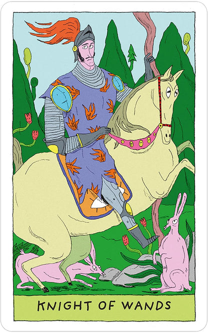 knight of wands with a knight on a horse