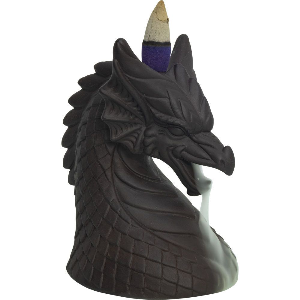 Dragon Backflow Incense Burner with white 