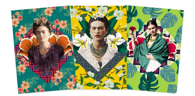Frida Kahlo Set of 3 Midi Notebooks covers