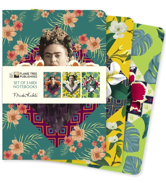 Frida Kahlo Set of 3 Midi Notebooks cover