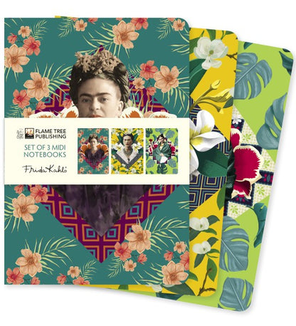 Frida Kahlo Set of 3 Midi Notebooks cover