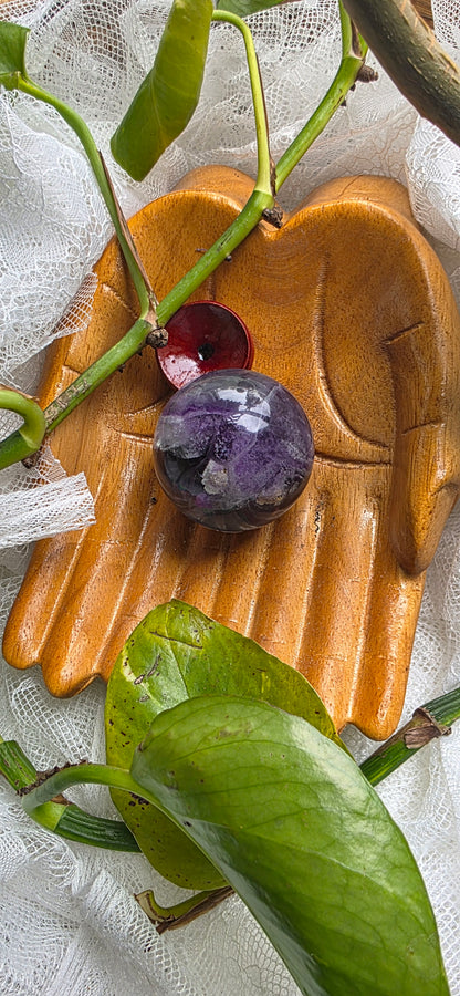Rainbow Fluorite Sphere with Stand | 1.5&quot;