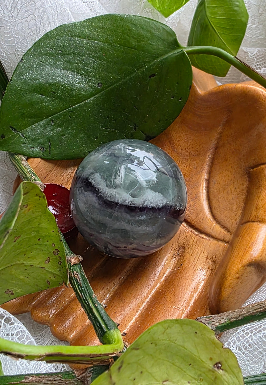 2&quot; Rainbow Fluorite Sphere with Stand