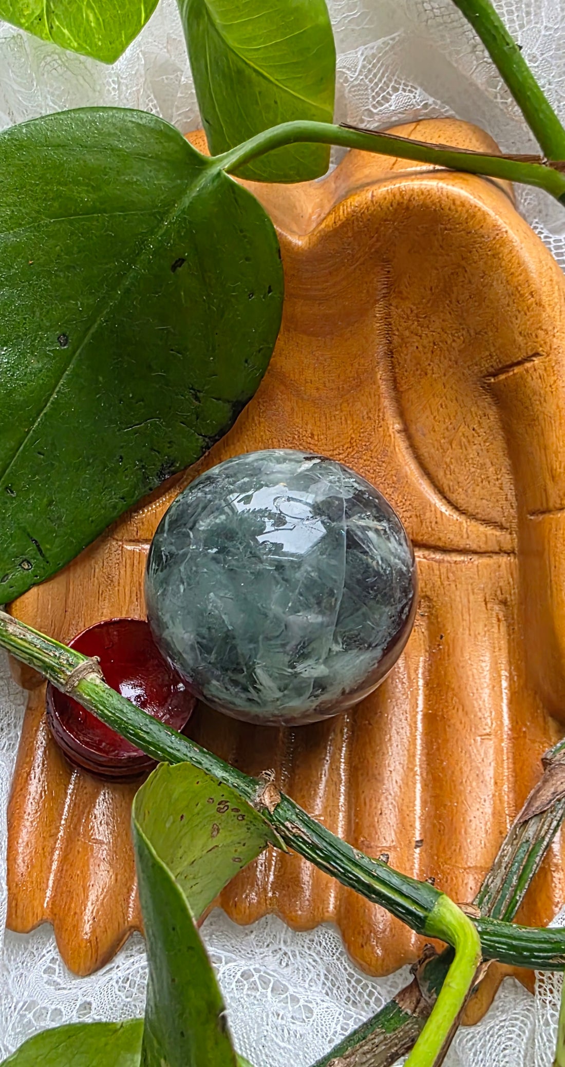 2&quot; Rainbow Fluorite Sphere with Stand