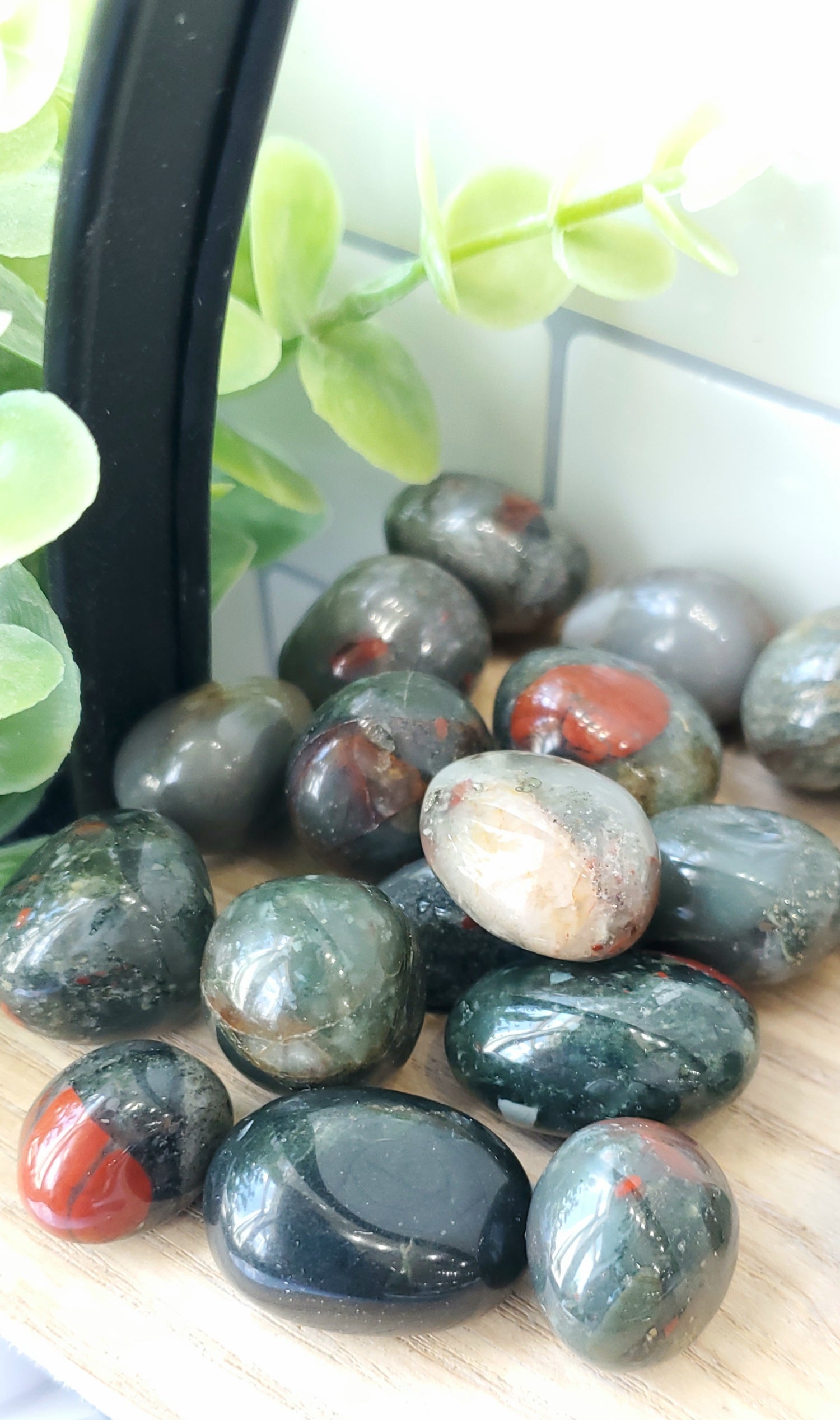 a pile of Bloodstone stones crystals