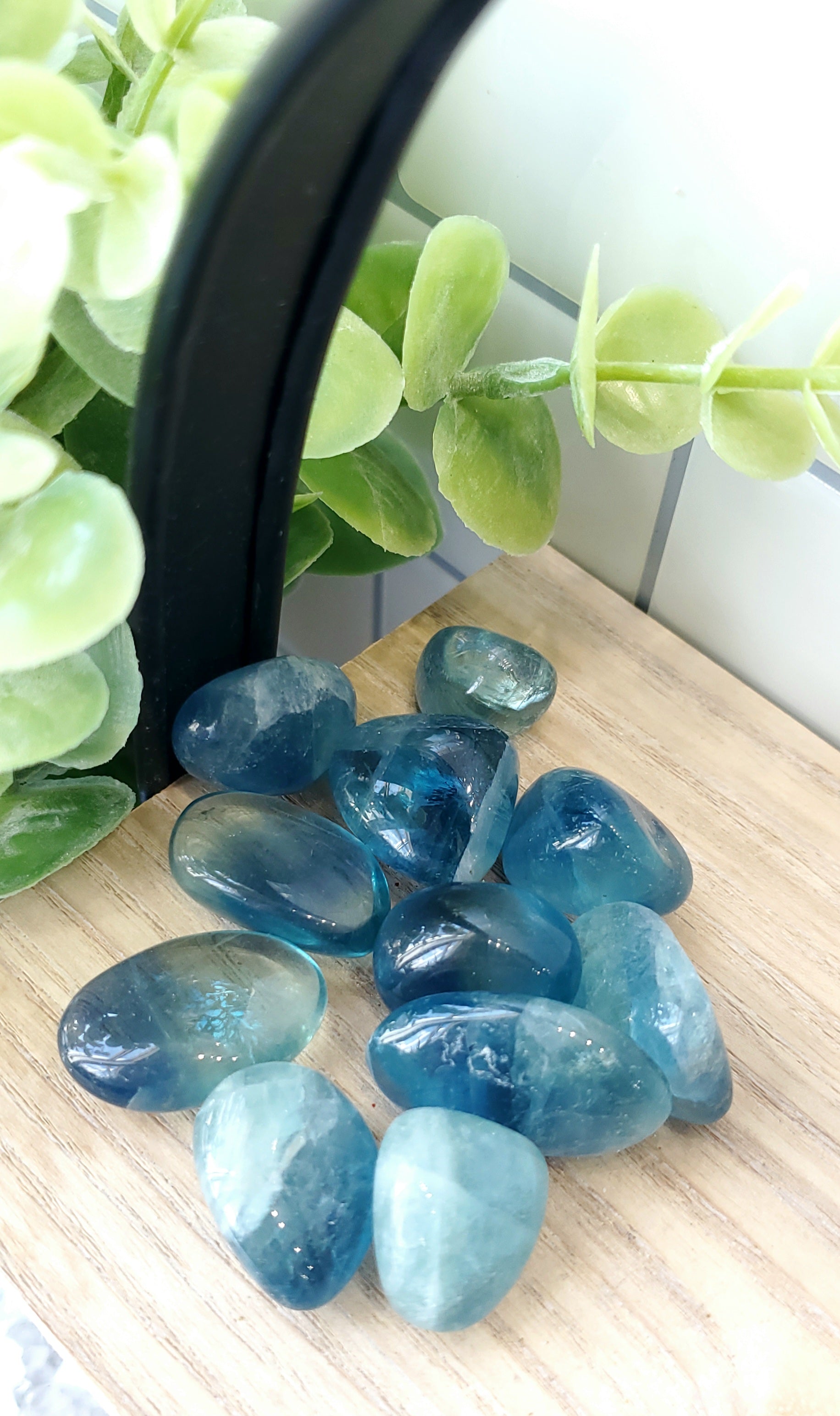 a pile of Blue Fluorite crystals stones