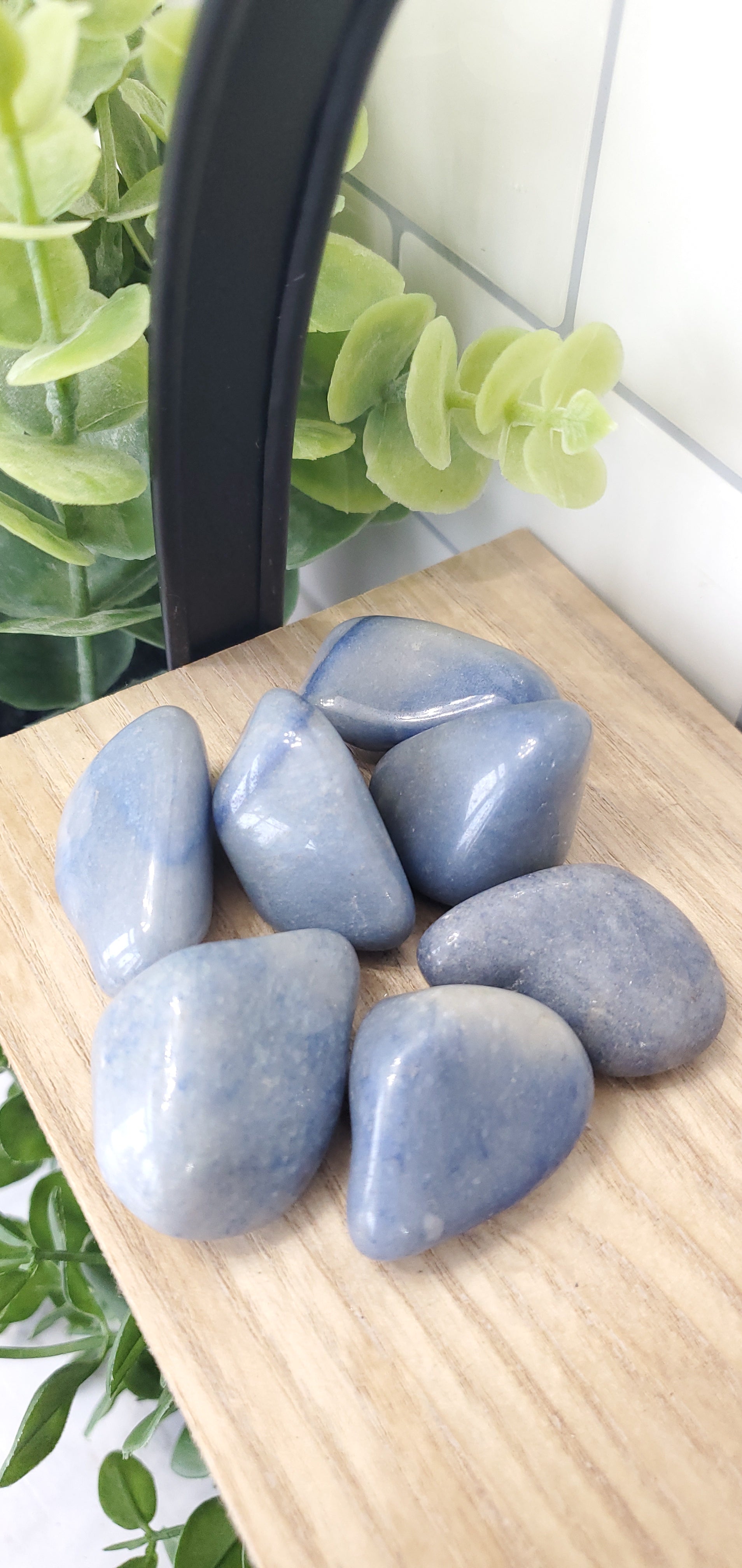 a pile of Blue Quartz crystals stones