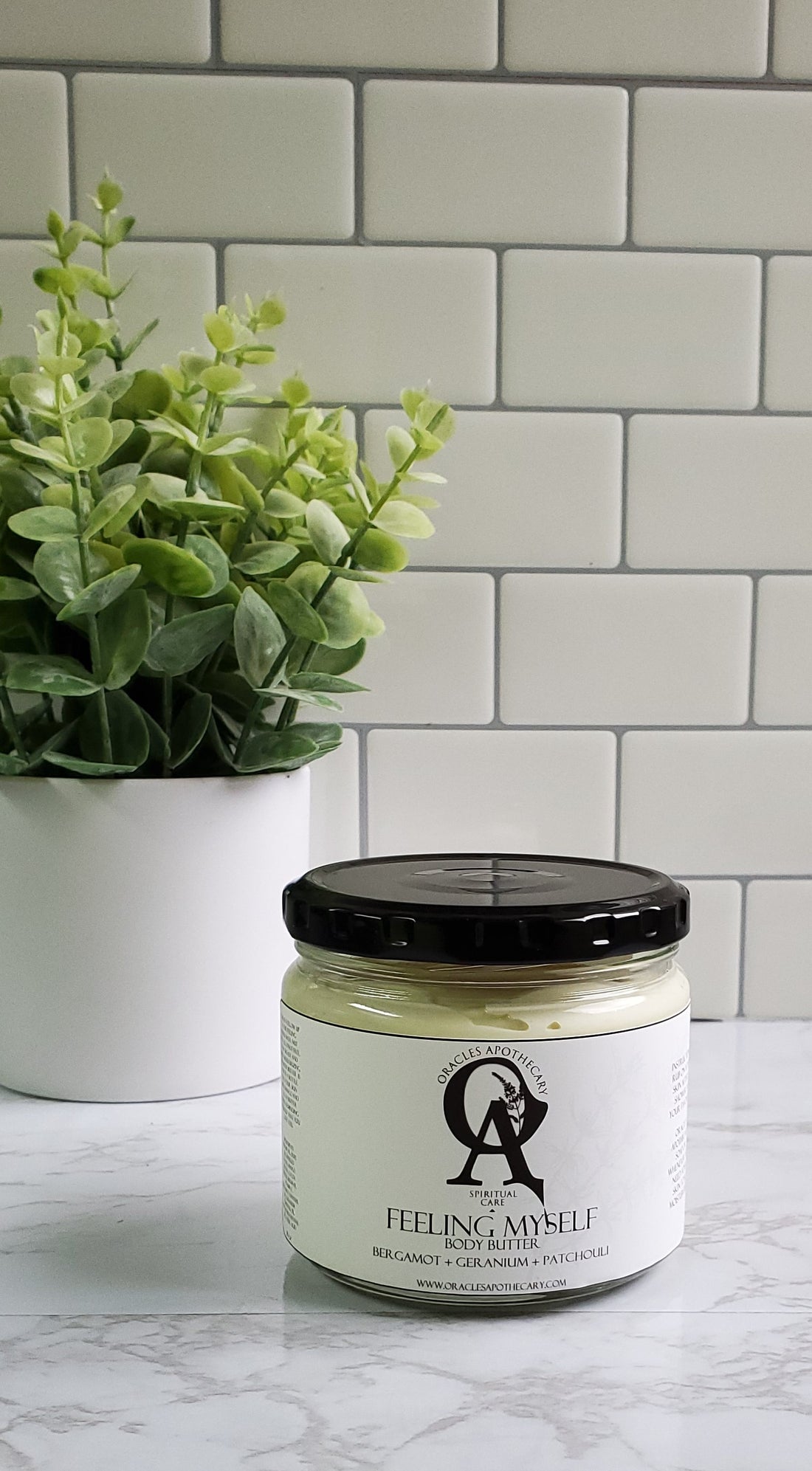 glass 8oz jar of Feeling Myself Body Butter 